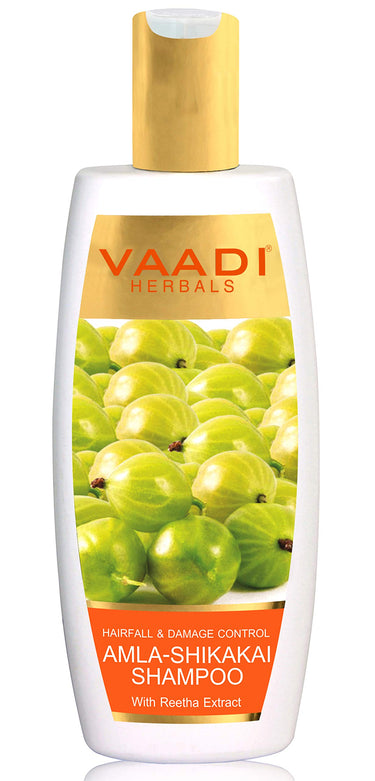 Vaadi Herbals Amla Shikakai Shampoo, Hairfall and Damage Control, 350g And Vaadi Herbals Olive Conditioner with Avocado Extract, 350 ml